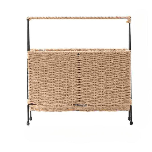 Porte revue rotin de grande capacité