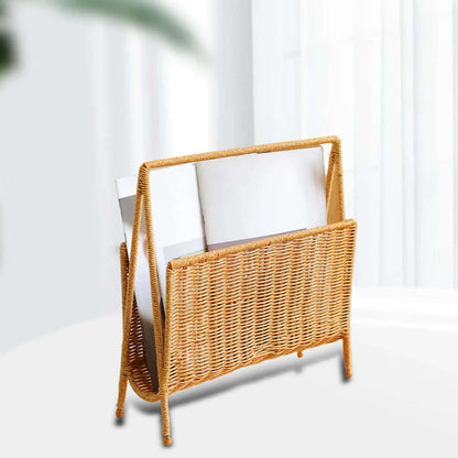 Porte revue rotin polyvalent avec pieds