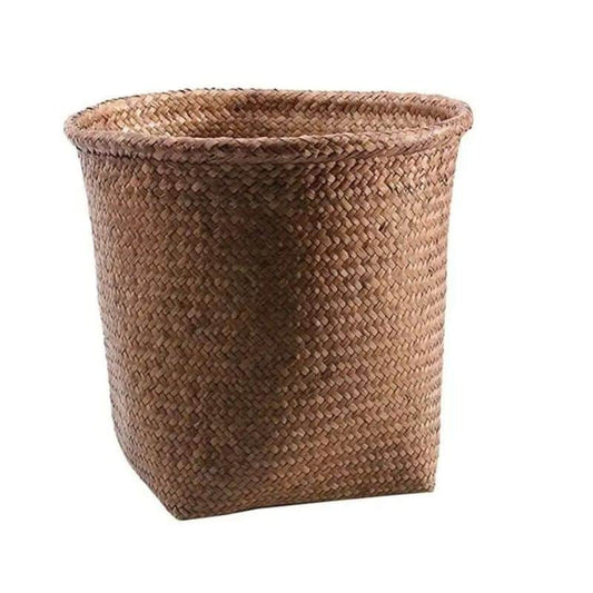 Poubelle effet rotin compacte et légère