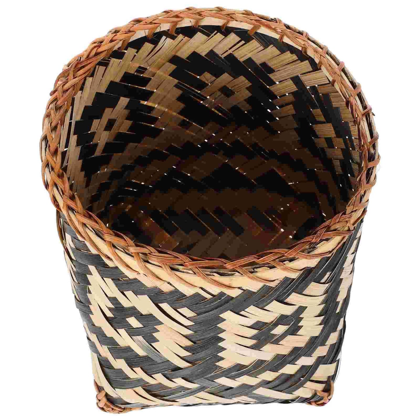 Poubelle effet rotin multifonction au design vintage