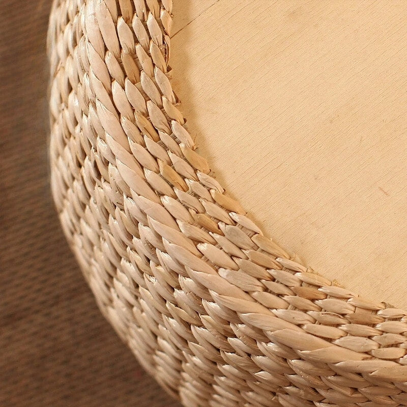 Pouf rotin rond intemporel et raffiné