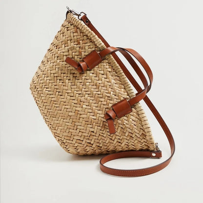 Sac rotin de style vintage