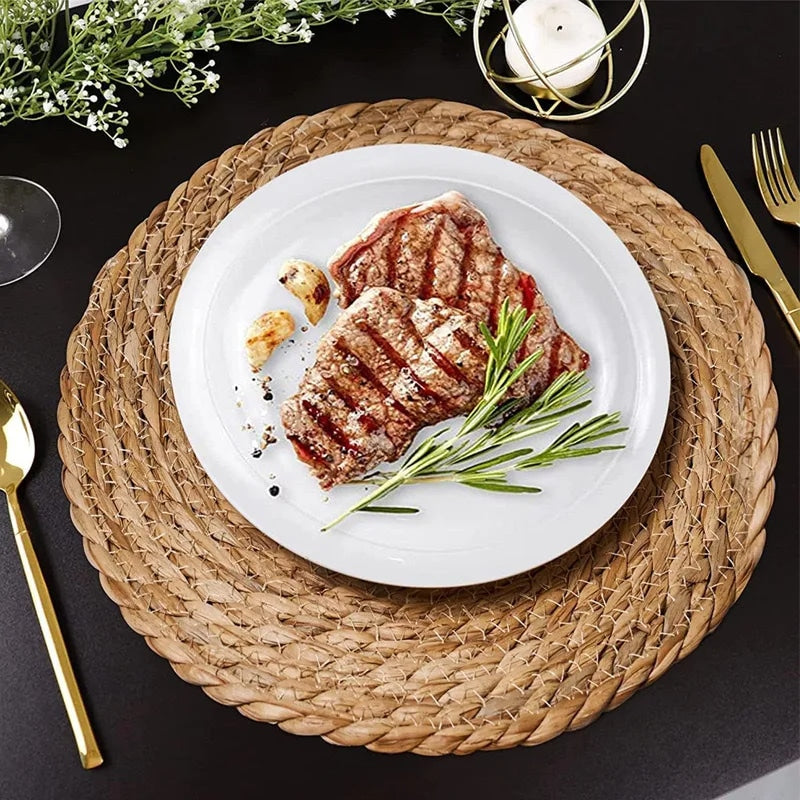 Set de table rotin rond et rustique