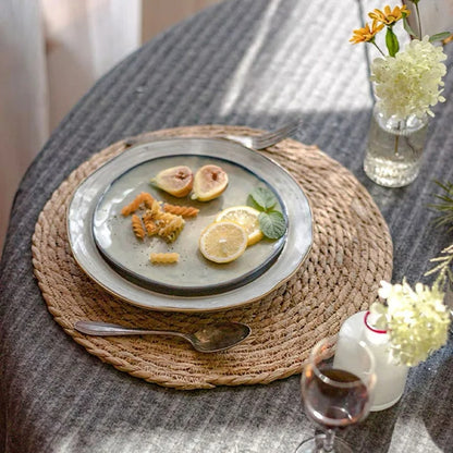 Set de table rotin rond et rustique
