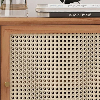 Table de chevet rotin élégante avec rangement