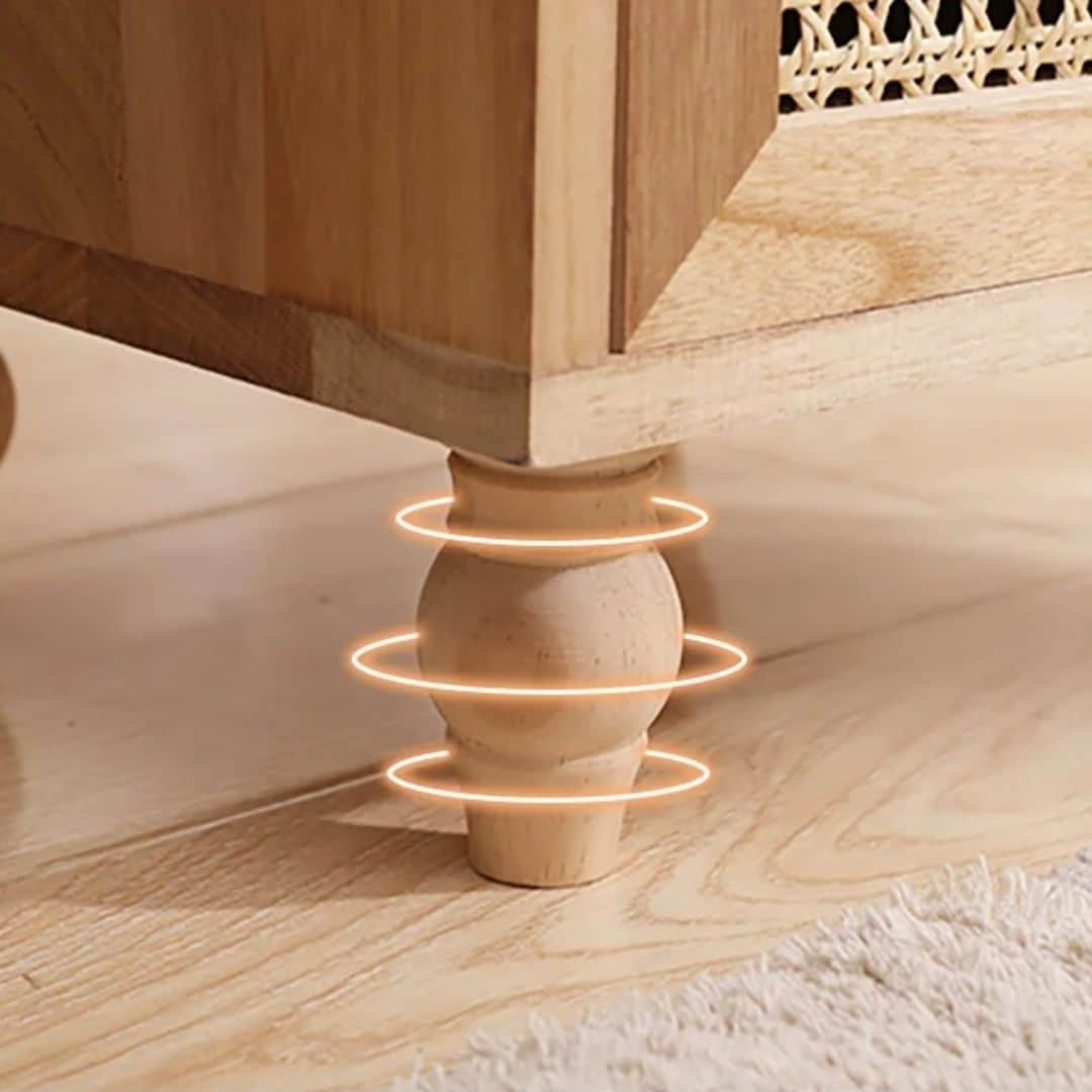 Table de chevet rotin de grande taille