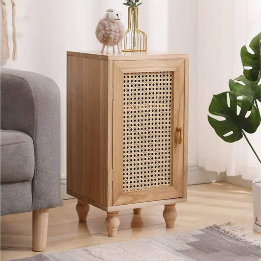 Table de chevet rotin de grande taille
