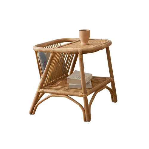 Table de chevet rotin de style nordique