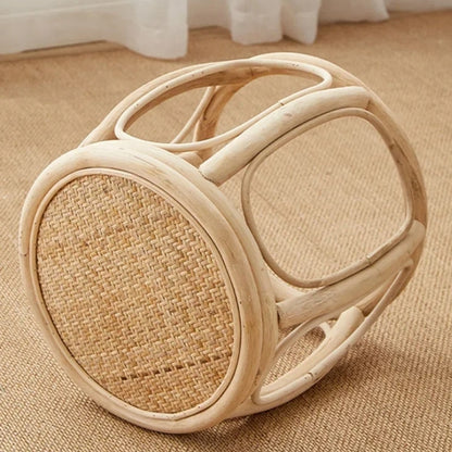 Tabouret rotin beige design et stylé