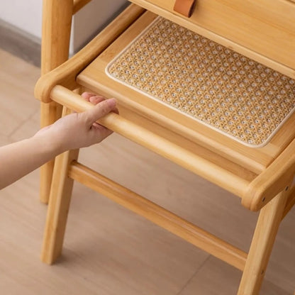 Tabouret rotin carré avec poignée pratique