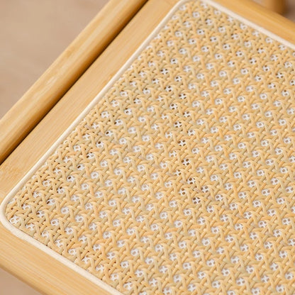 Tabouret rotin carré avec poignée pratique