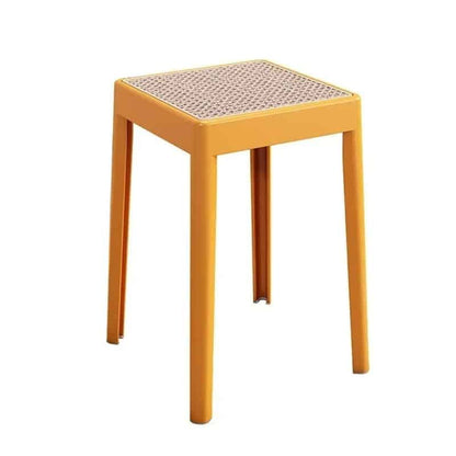 Tabouret rotin élégant et empilable