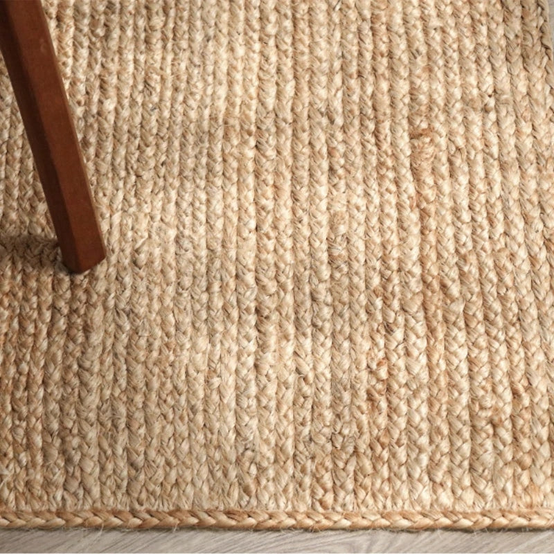 Tapis effet rotin rectangulaire au design traditionnel