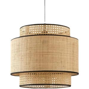 Lustre rotin de style chinois sur fond blanc