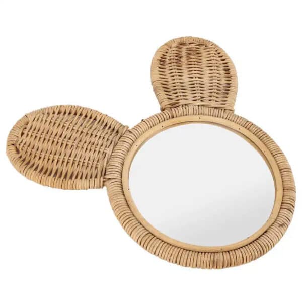 Petit miroir rotin amusant avec oreilles – Image 3