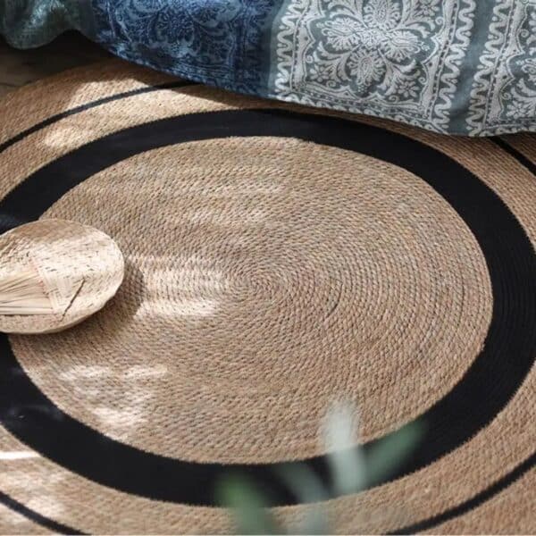 Tapis rotin rond de style japonais – Image 3